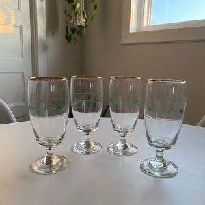 Vintage Gold Rimmed Irish Coffee Glass Set